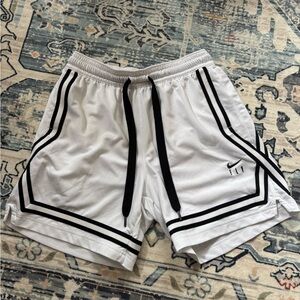 Nike White and Black Athletic Shorts